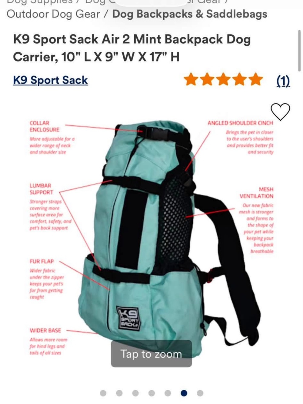K9 Sport Sack Trainer Dog Backpack Carrier